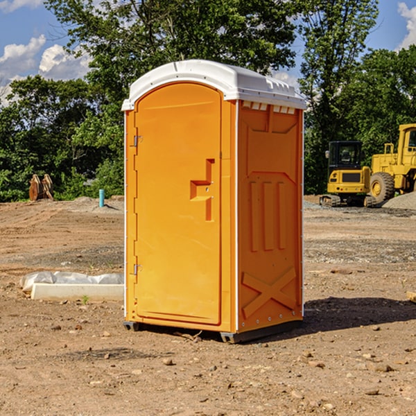 how often are the portable restrooms cleaned and serviced during a rental period in Lena Mississippi